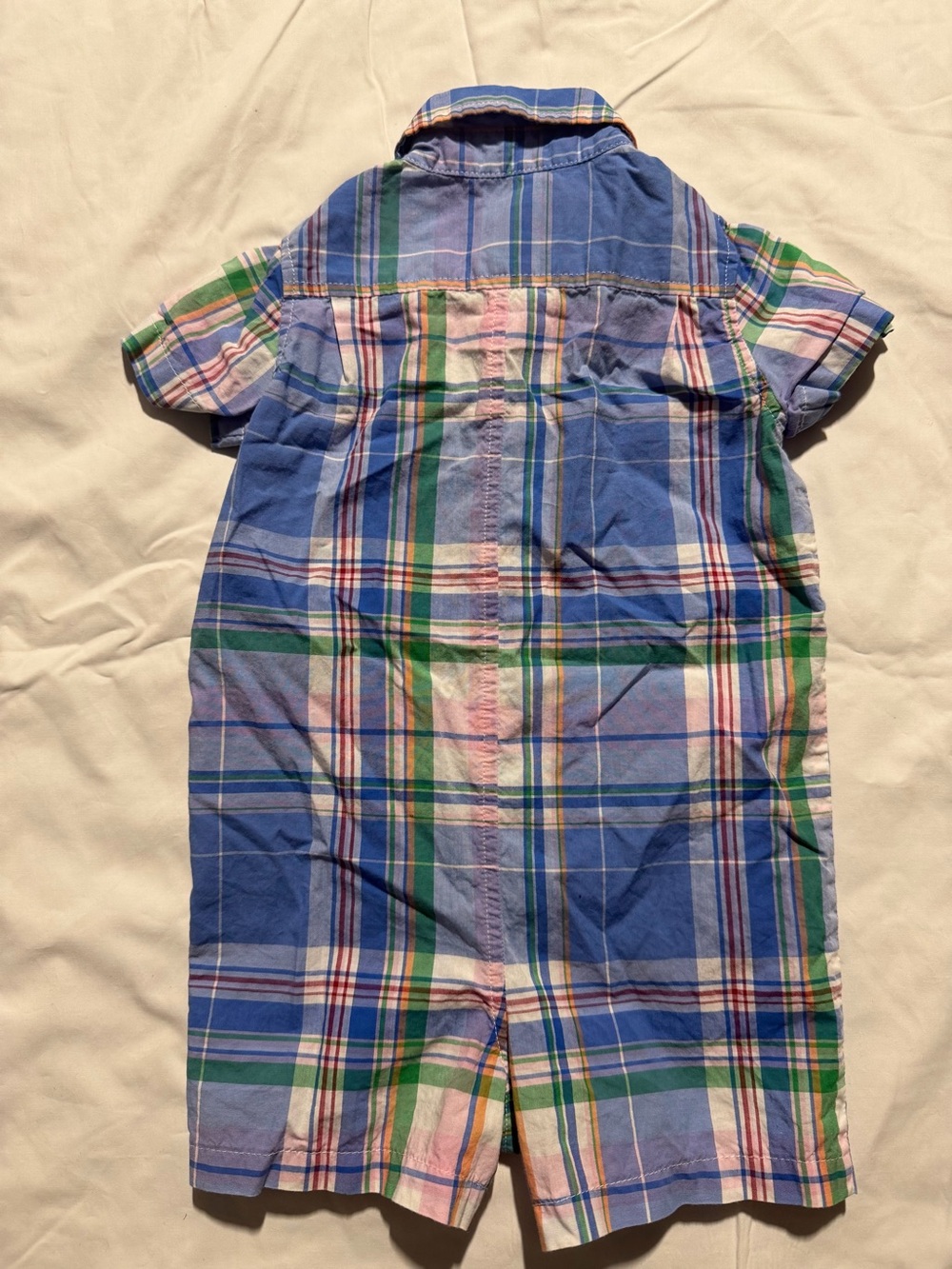 Baby Boy Romper Bundle | Ralph Lauren Plaid Romper 6M + Cherokee Polo Romper 9M - Picture 4 of 8